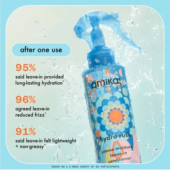 COPY - Amika Hydro Rush Intense Moisture Shampoo and Conditioner LITERS Leave-i… - Picture 4 of 9